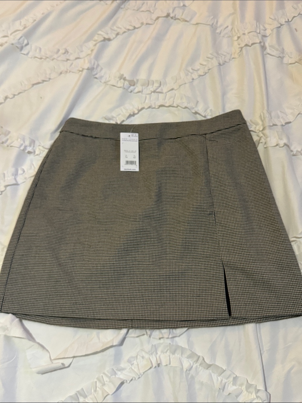 New Look Mini Skirt with Micro-Check pattern